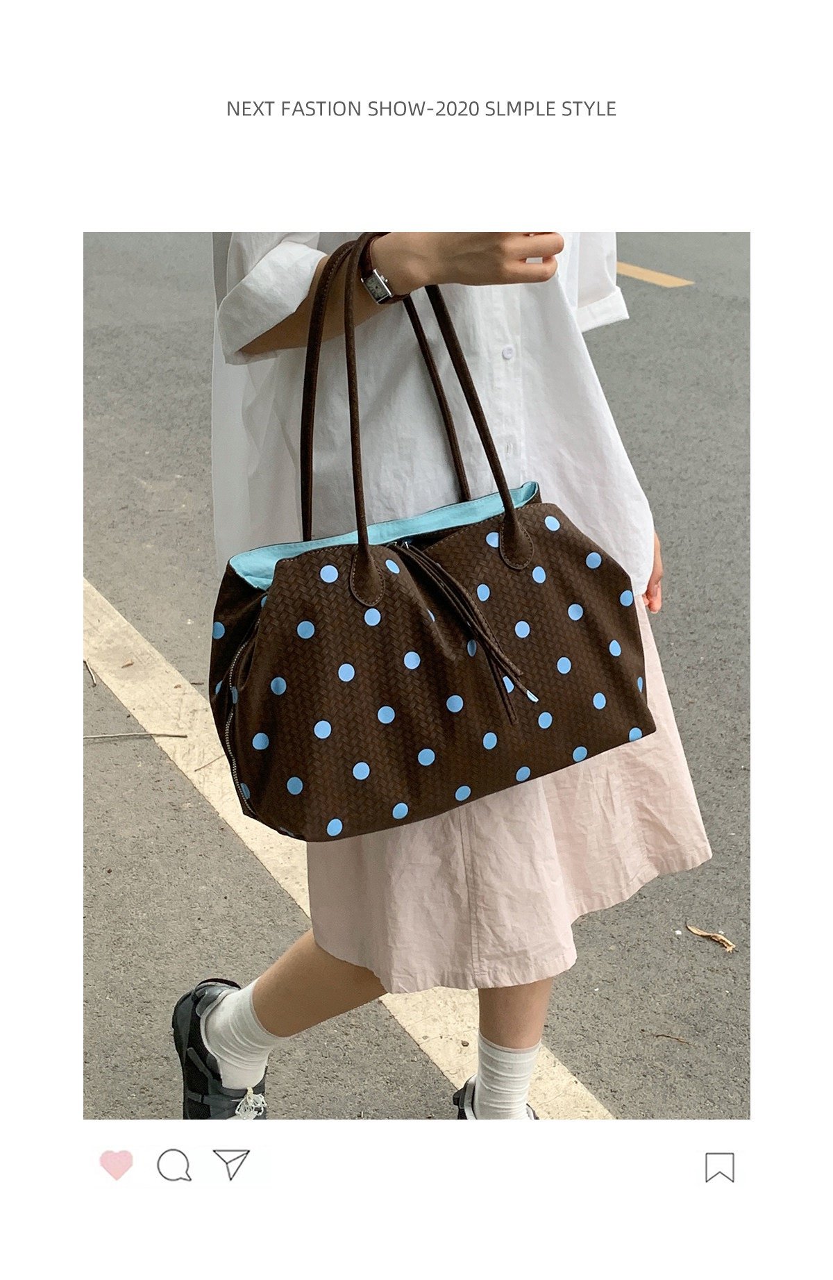 Choco Polka inner Blue