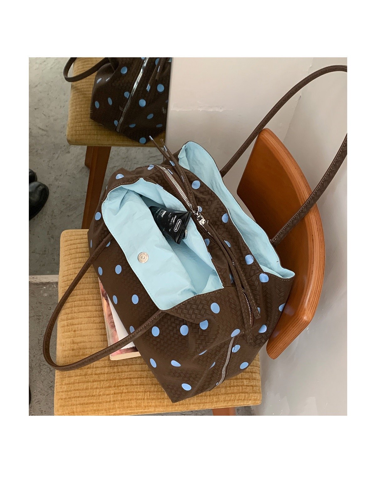 Choco Polka inner Blue